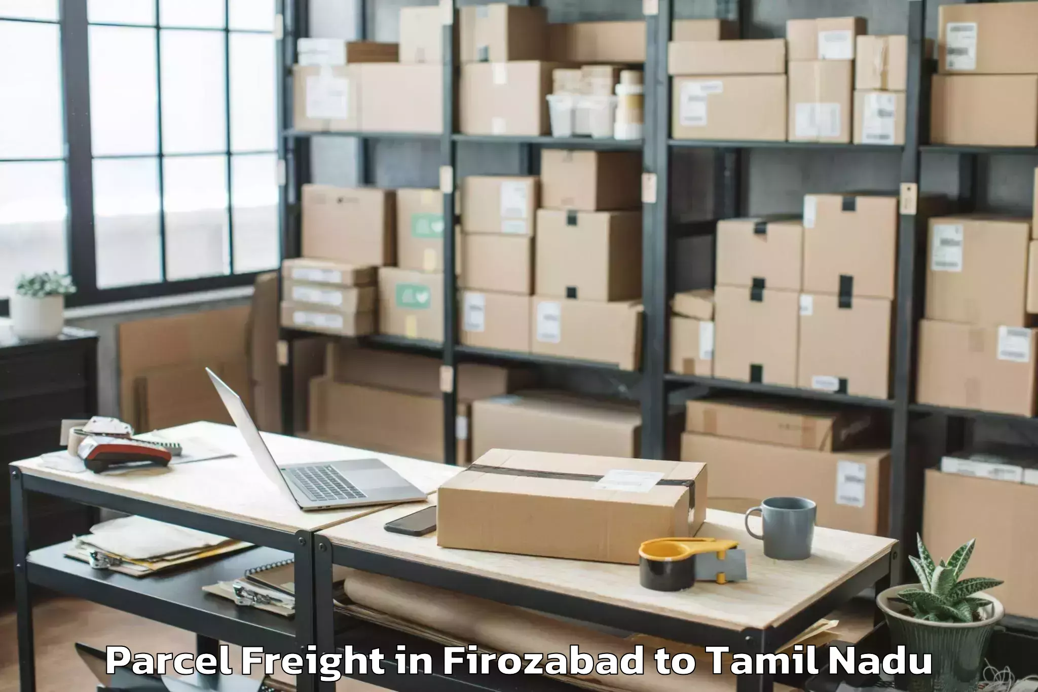 Top Firozabad to Omalur Parcel Freight Available